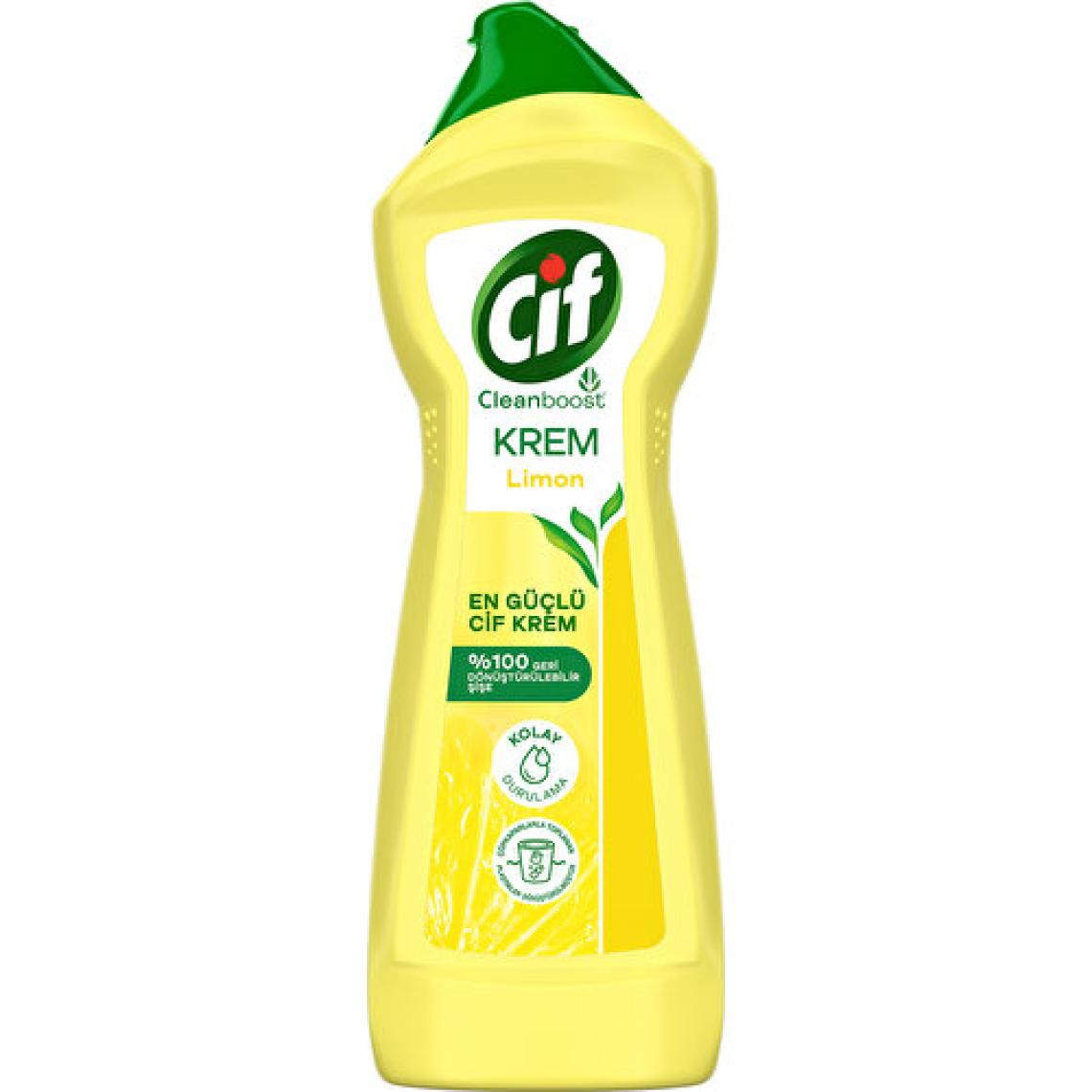 Cif Cleanboost Krem Limon Yüzey Temizleyici 750 ml