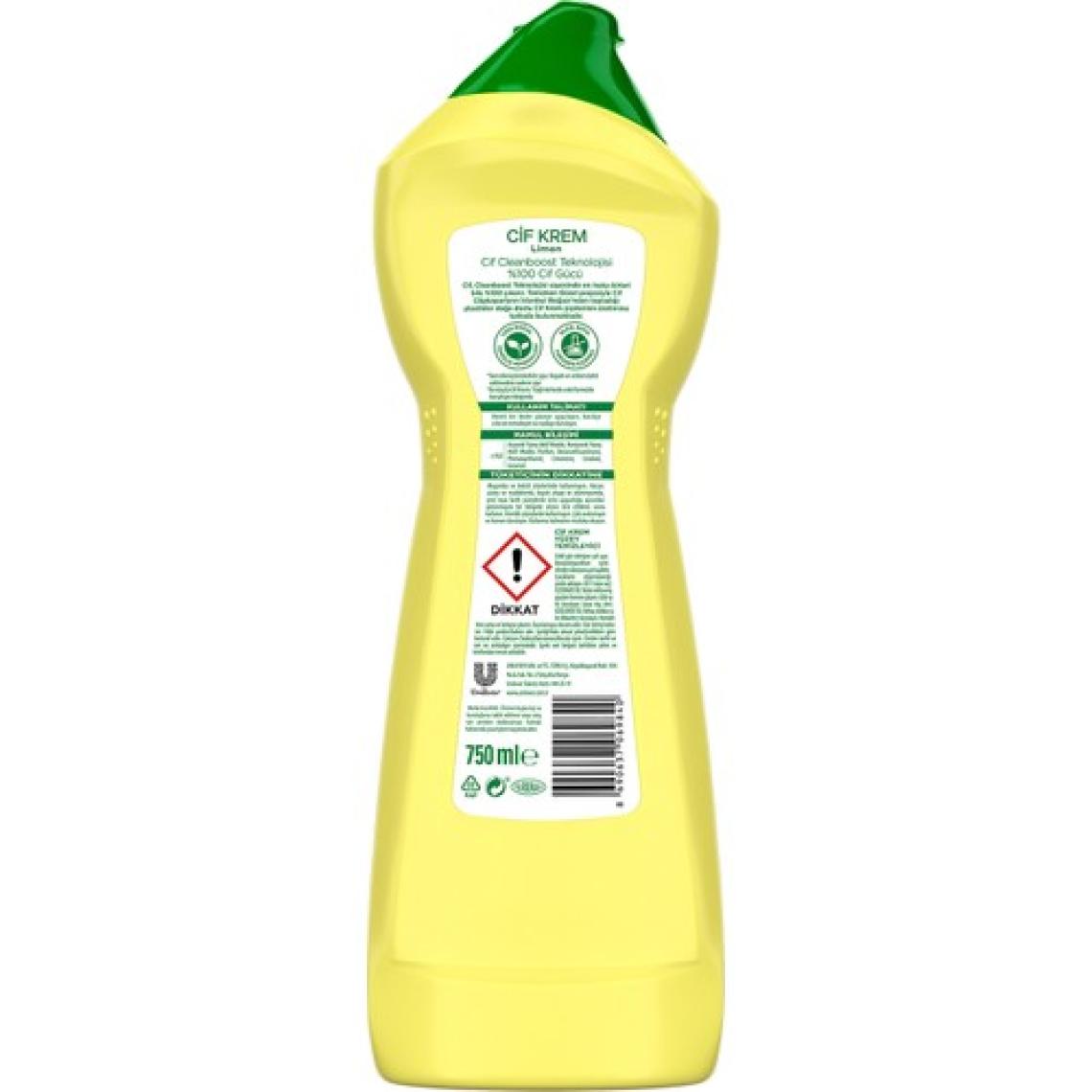Cif Cleanboost Krem Limon Yüzey Temizleyici 750 ml