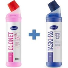 Diversey Taski Clonet Kireç Çözücü 750 ml + Taski R6 Wc Tuvalet Temizlik 750 ml