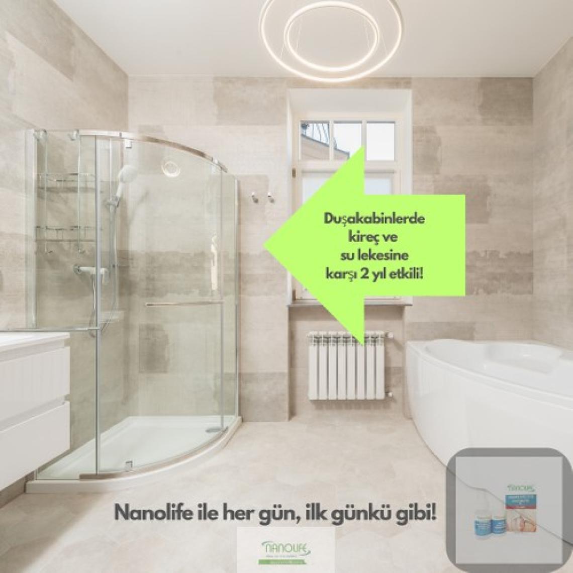 Nanolife Duşakabin 2 Yıletkili Su Kaydırıcı / Kireç Lekesi Önleyici 09C056