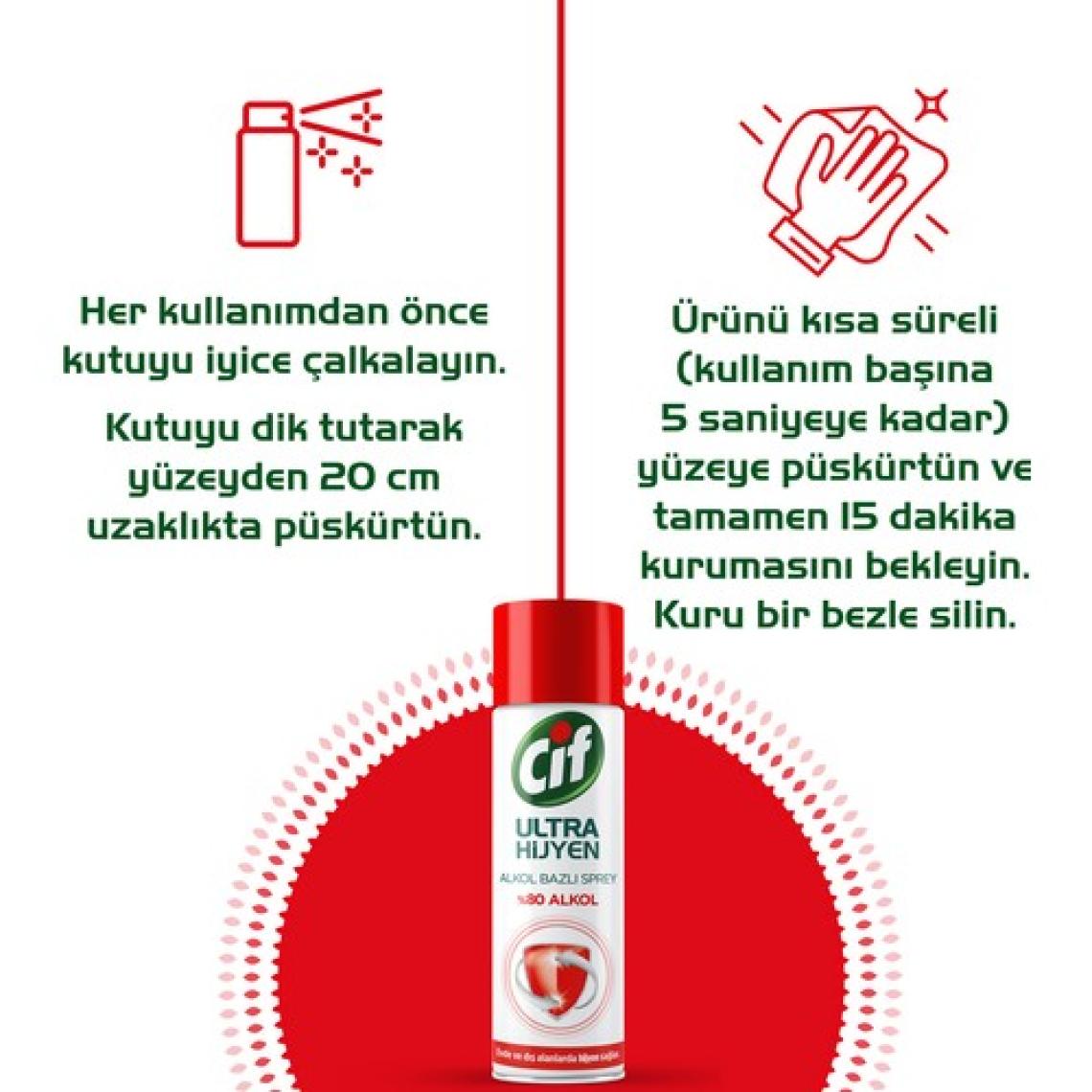 Cif Ultra Hijyen Alkol Bazlı Sprey 200 ml