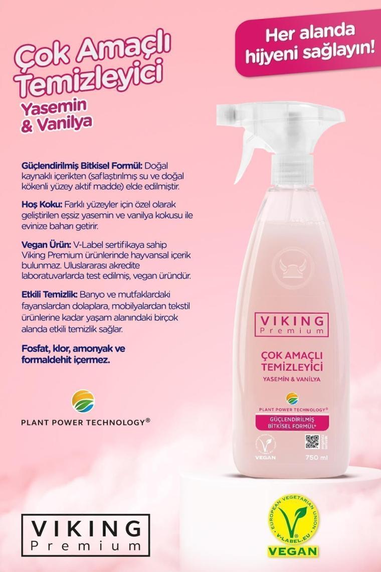 Premium Çok Amaçlı Yasemin & Vanilya 750 Ml 4 Adet