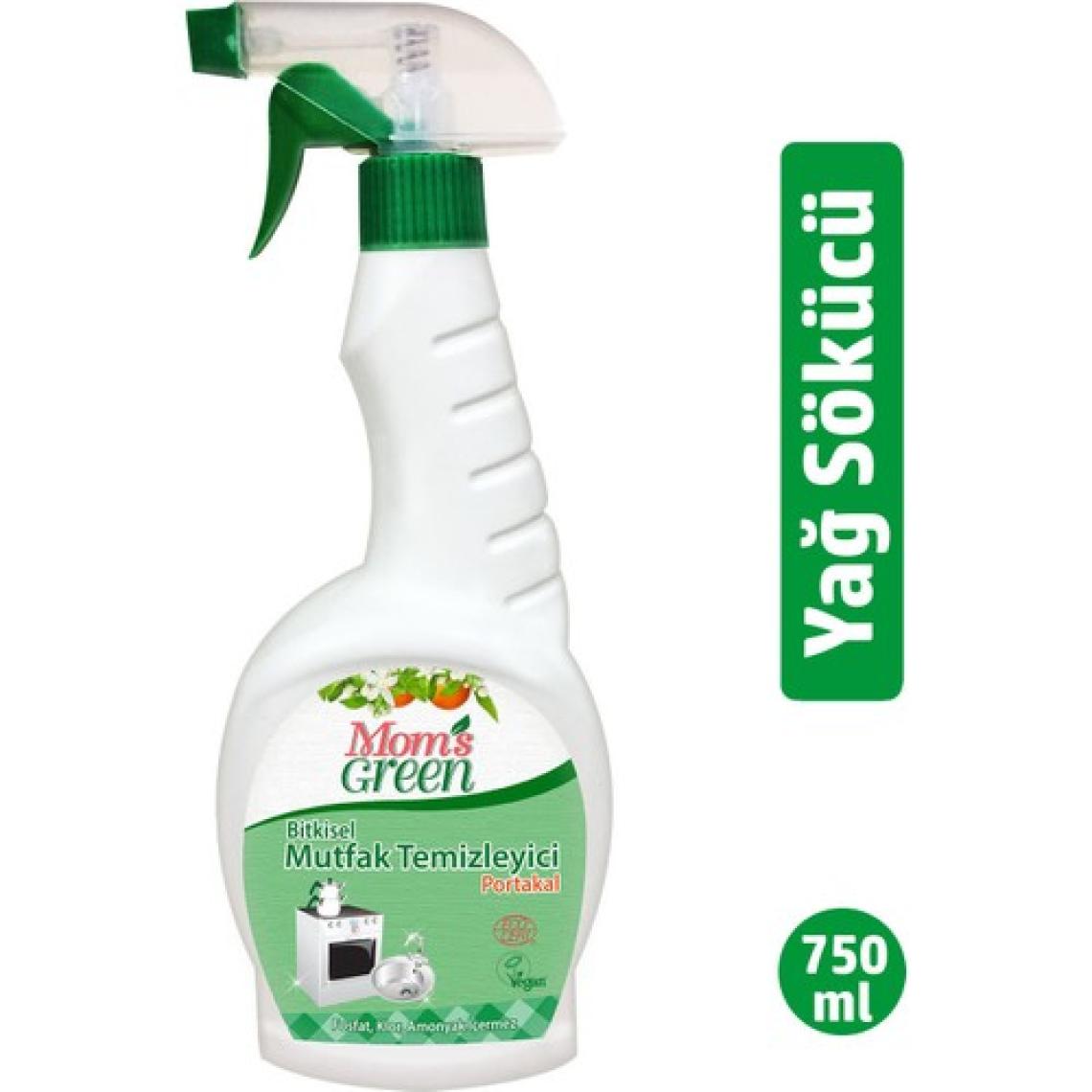 Mom's Green Bitkisel Portakallı Yağ Sökücü Mutfak Sprey 750 ml
