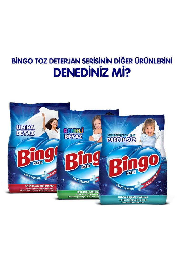 Bingo Matik Renkli Lovely Parfümlü 4 kg Renkliler için Toz Çamaşır Deterjanı