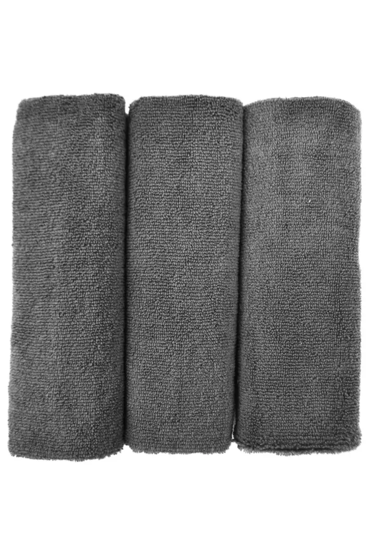 Smartbee Shale 3'lü Mikrofiber Lazer Kesim Parlatma Bezi 40X40 300GSM - Antrasit