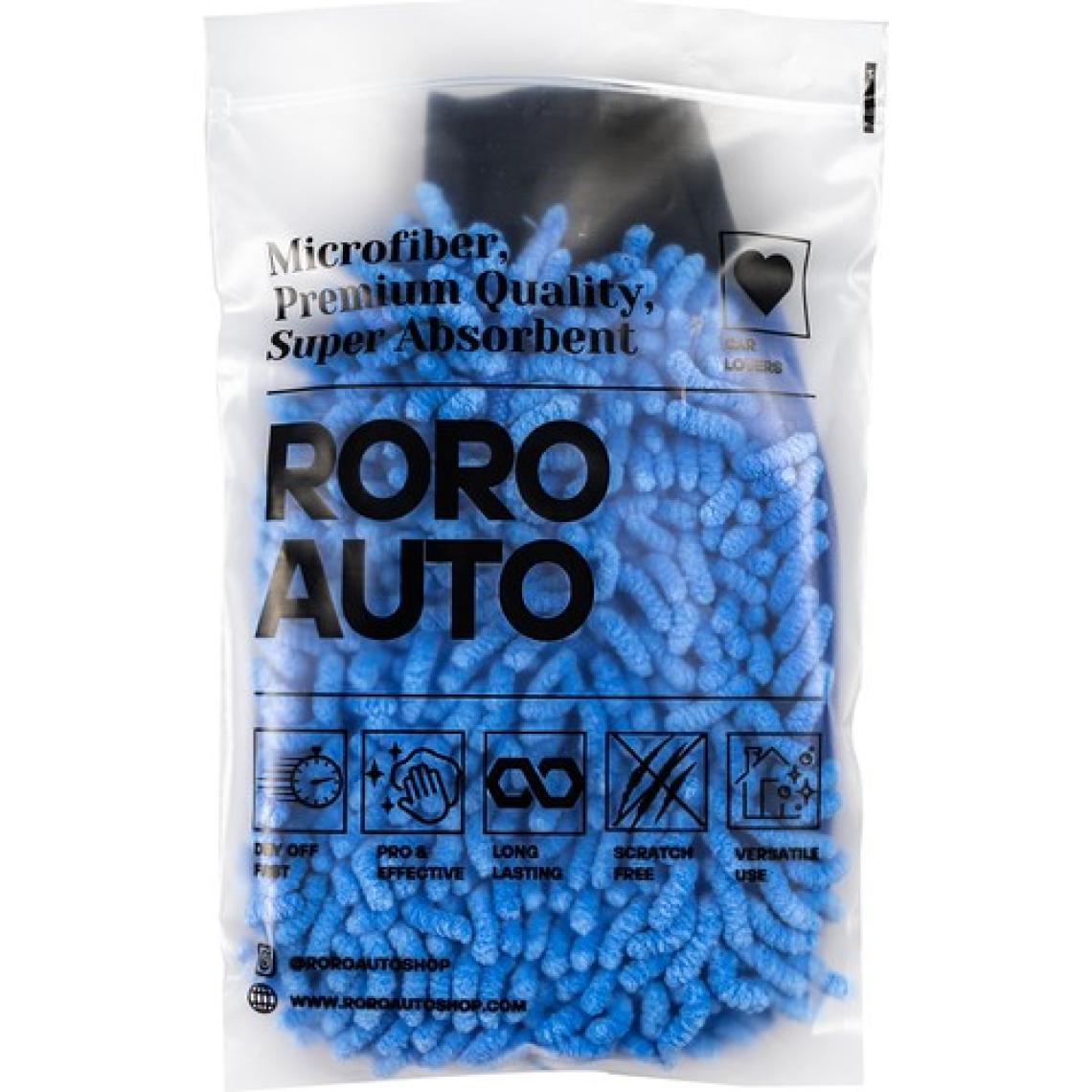 Roro Auto Olimpos Mikrofiber Oto Cam Bezi 50X70 & Munzur Yıkama Eldiveni Araç Yıkama Seti