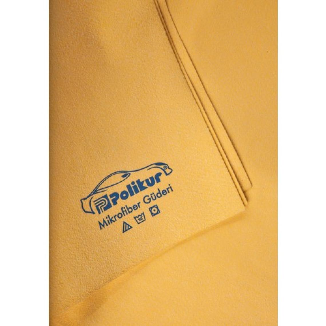 Polikur Mikrofiber Güderi Hardal 3219 Büyük Boy 54 x 68 cm. Profesyonel Oto Kurulama Bezi ve Cam Bezi