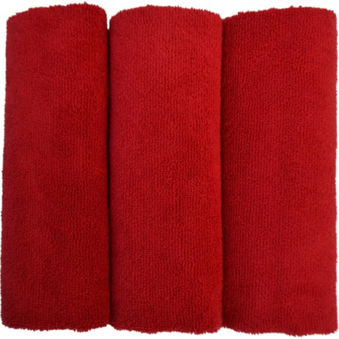 Smartbee Rufus 3'lü Mikrofiber Lazer Kesim Cila Bezi 40X40 320GSM - Kırmızı