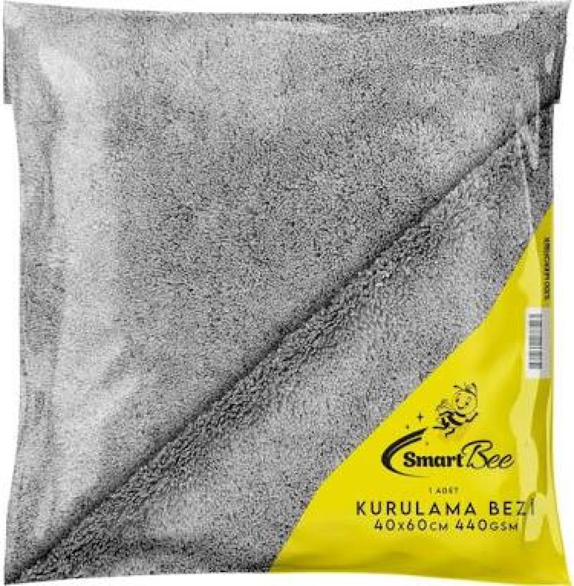 Smartbee Mikrofiber Çift Yüzlü Araç Kurulama Bezi 40 x 60 440 gr/m2 Antrasit