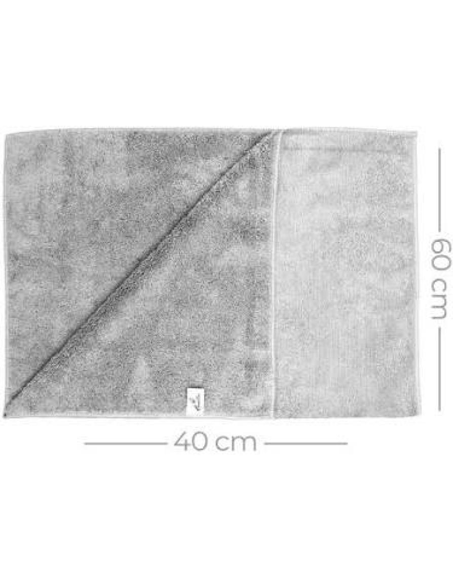 Smartbee Mikrofiber Çift Yüzlü Araç Kurulama Bezi 40 x 60 440 gr/m2 Antrasit