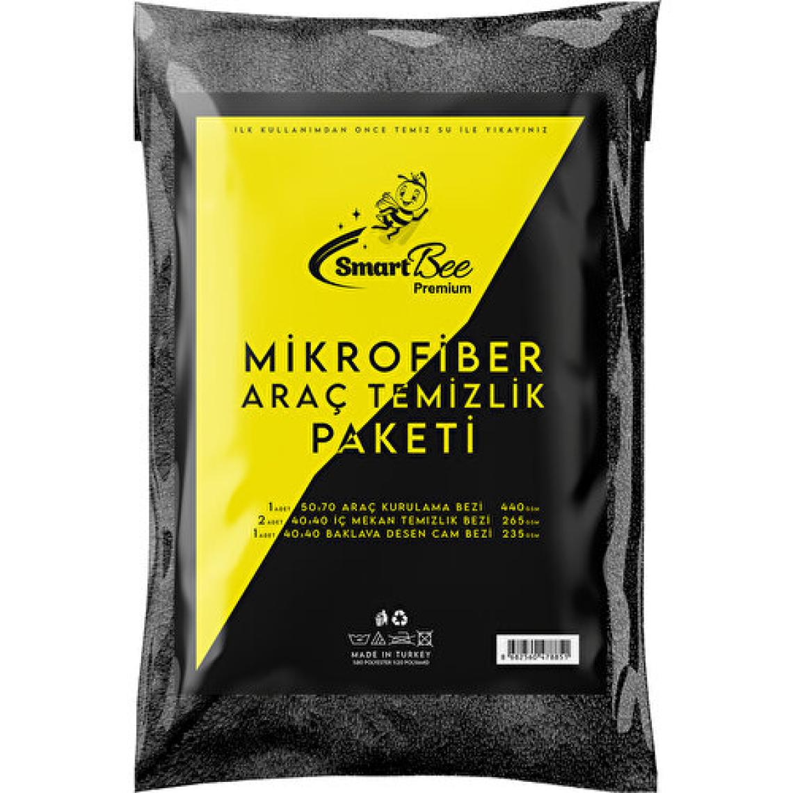 Smartbee Premium Mikrofiber Araç Temizlik Paketi