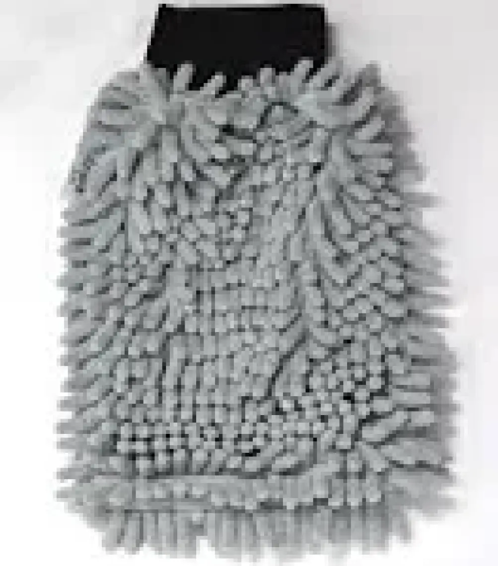 Spark (1 Adet) 7050 Mikrofiber Şönil Oto Temizlik ve Kurulama Eldiveni 16X24 Cm. Gri