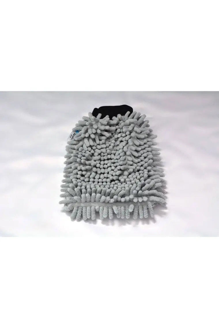 Spark (1 Adet) 7050 Mikrofiber Şönil Oto Temizlik ve Kurulama Eldiveni 16X24 Cm. Gri
