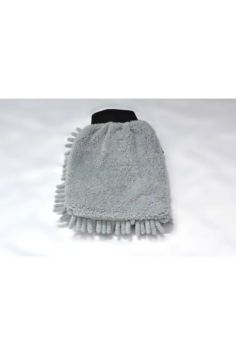 Spark (1 Adet) 7050 Mikrofiber Şönil Oto Temizlik ve Kurulama Eldiveni 16X24 Cm. Gri