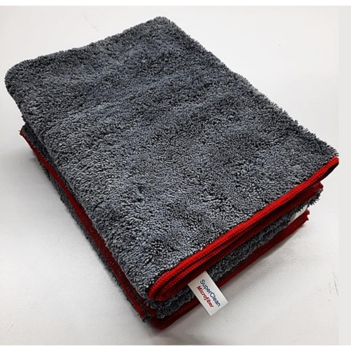SUPERCLEAN MİKROFİBER UBER GREY/BLACK OTO KURULAMA BEZİ 450 GSM  60X90 CM