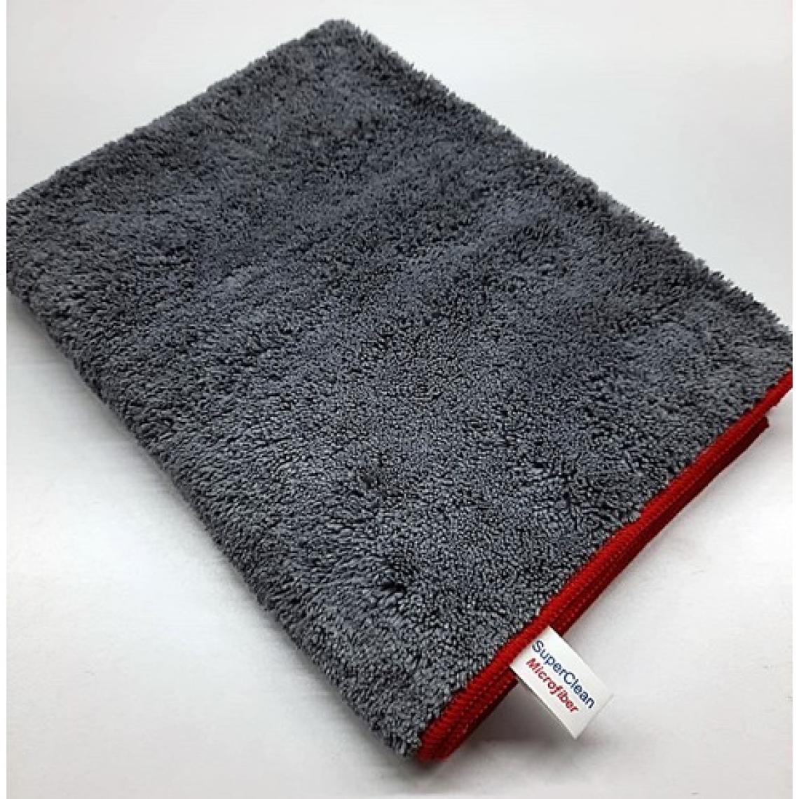 SUPERCLEAN MİKROFİBER UBER GREY/BLACK OTO KURULAMA BEZİ 450 GSM  60X90 CM