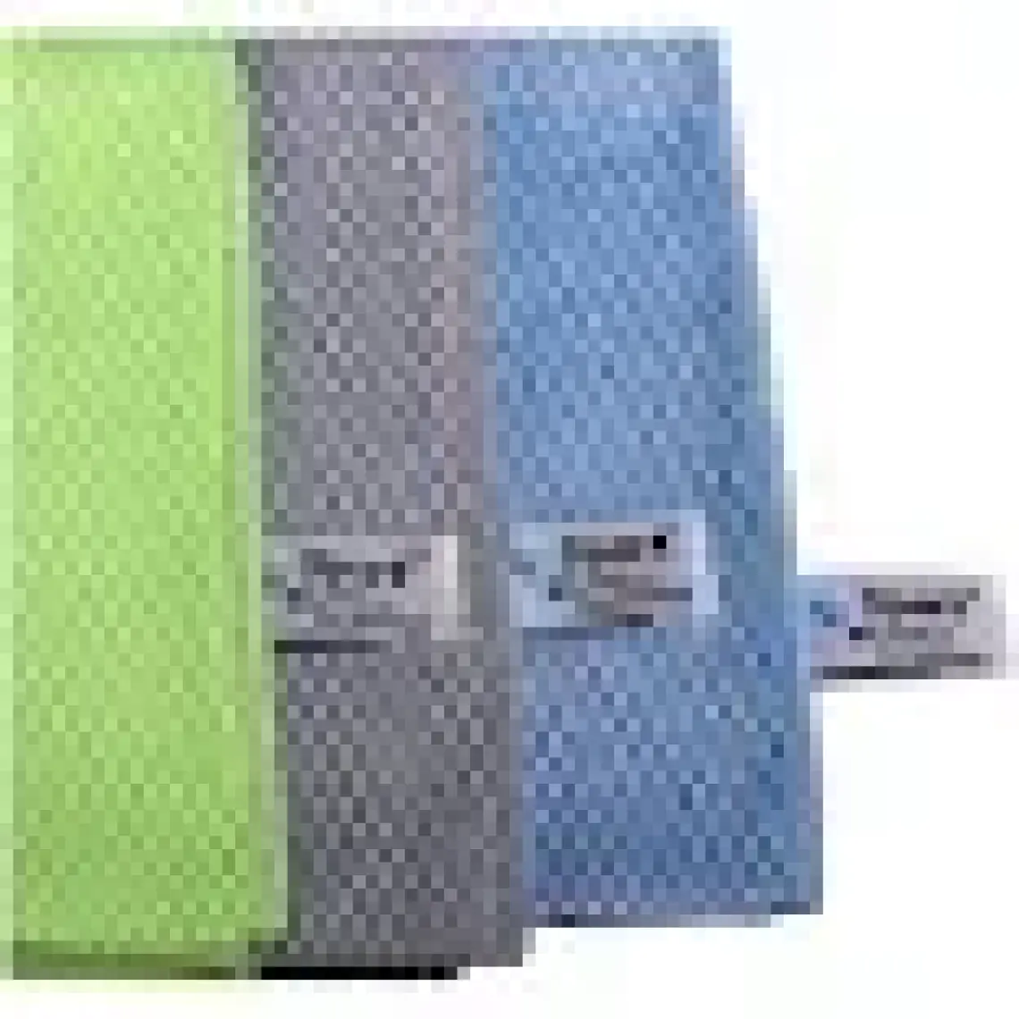 Spark Mikrofiber Oto Cam Bezi 12'li 70x50 cm Yeşil Mavi Gri