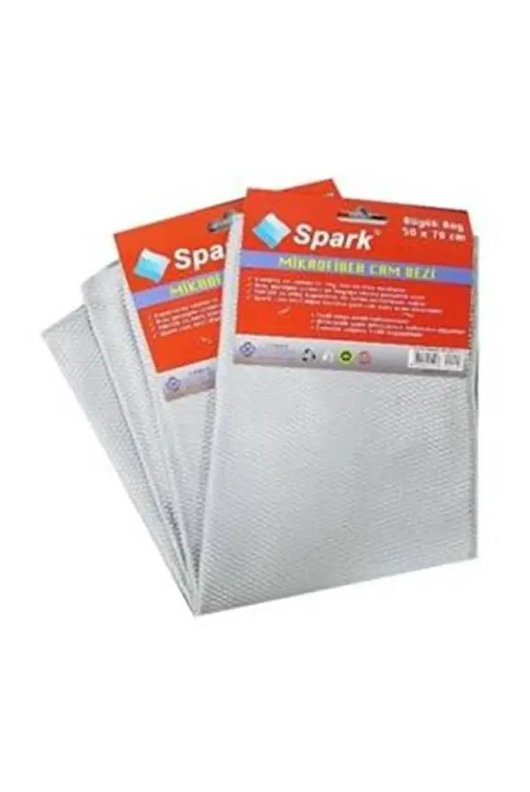 Spark Mikrofiber Oto Cam Bezi 12'li 70x50 cm Yeşil Mavi Gri