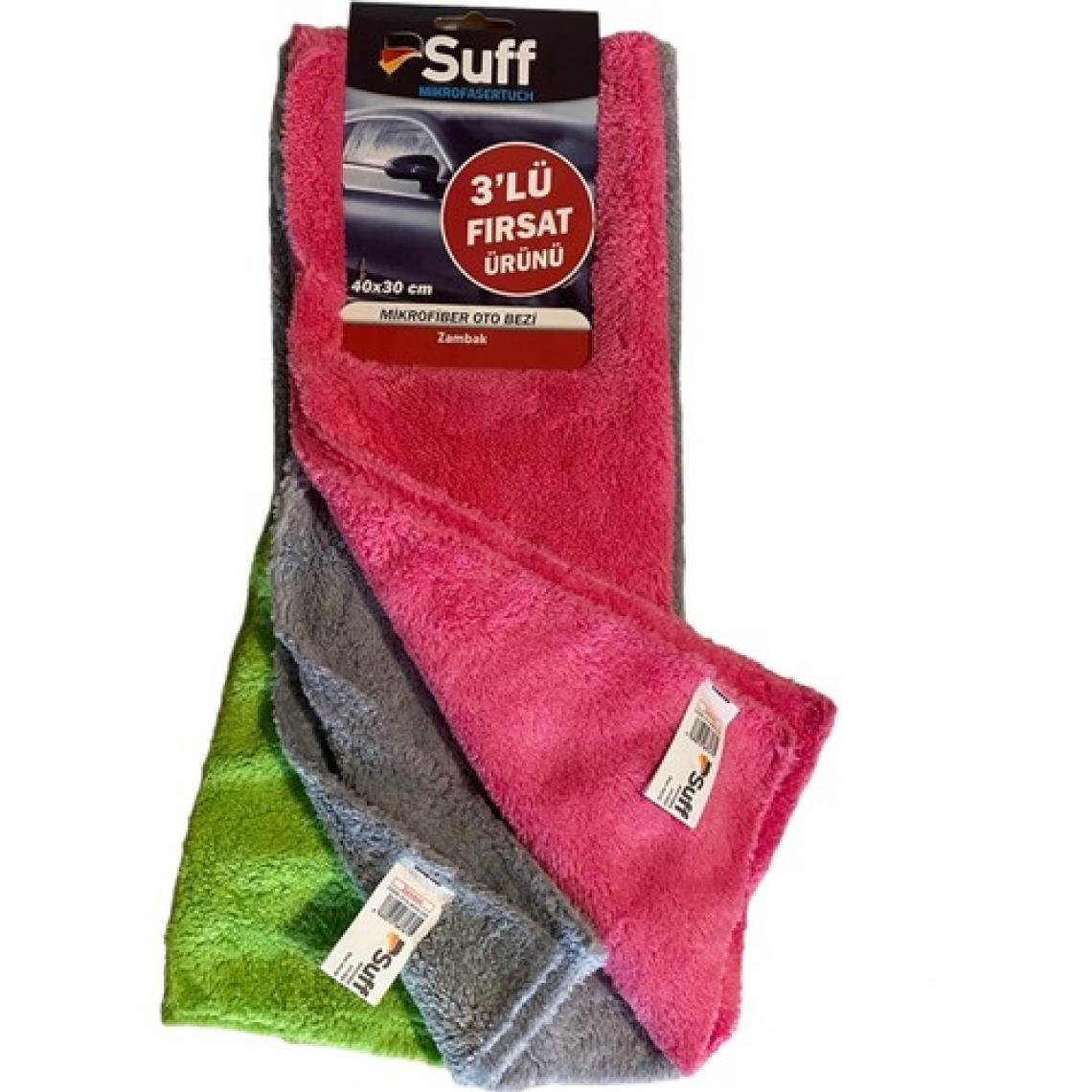 Suff 3'lü Mikrofiber Cila Bezi (Zambak) 40X30 cm