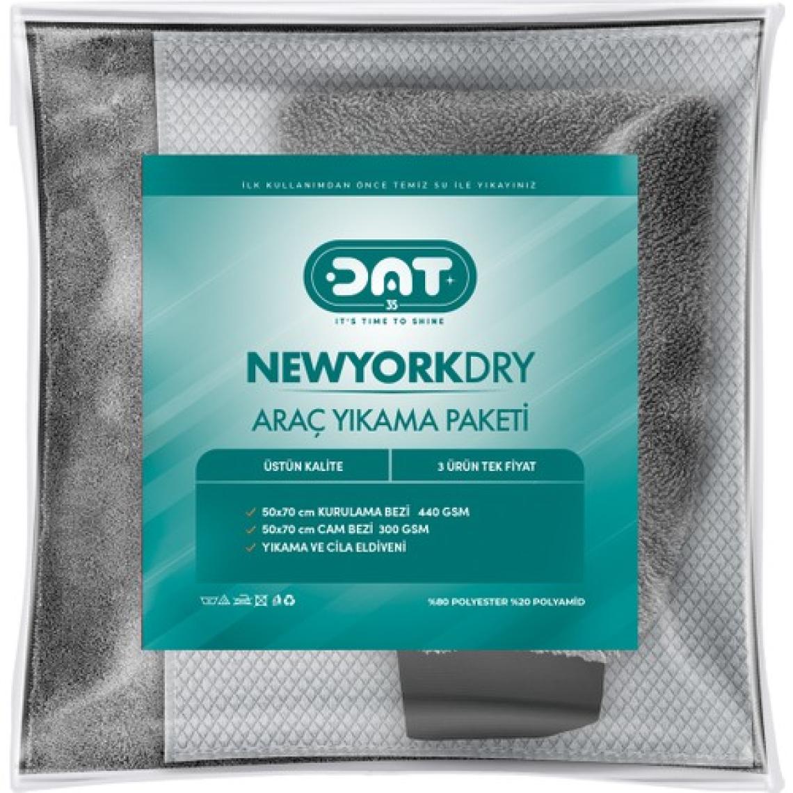 Newyorkdry Mikrofiber Oto Temizlik Paketi Araç Kurulama Havlusu Cam Bezi Araba Yıkama Eldiveni Seti