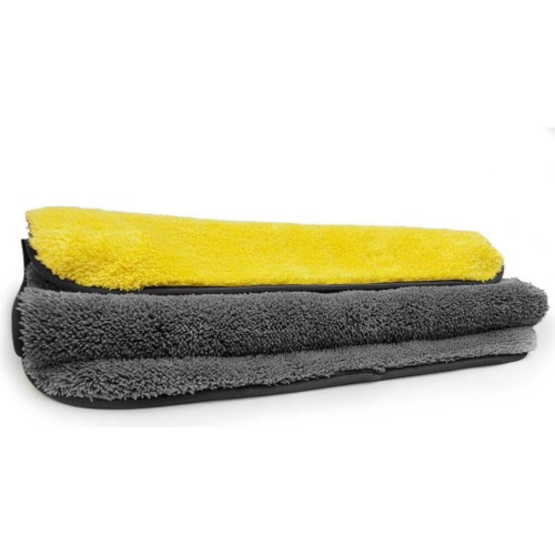 Smartbee Reis Çift Kat Mikrofiber Oto Kurulama Havlusu 50×70 1300GSM – Sarı Gri