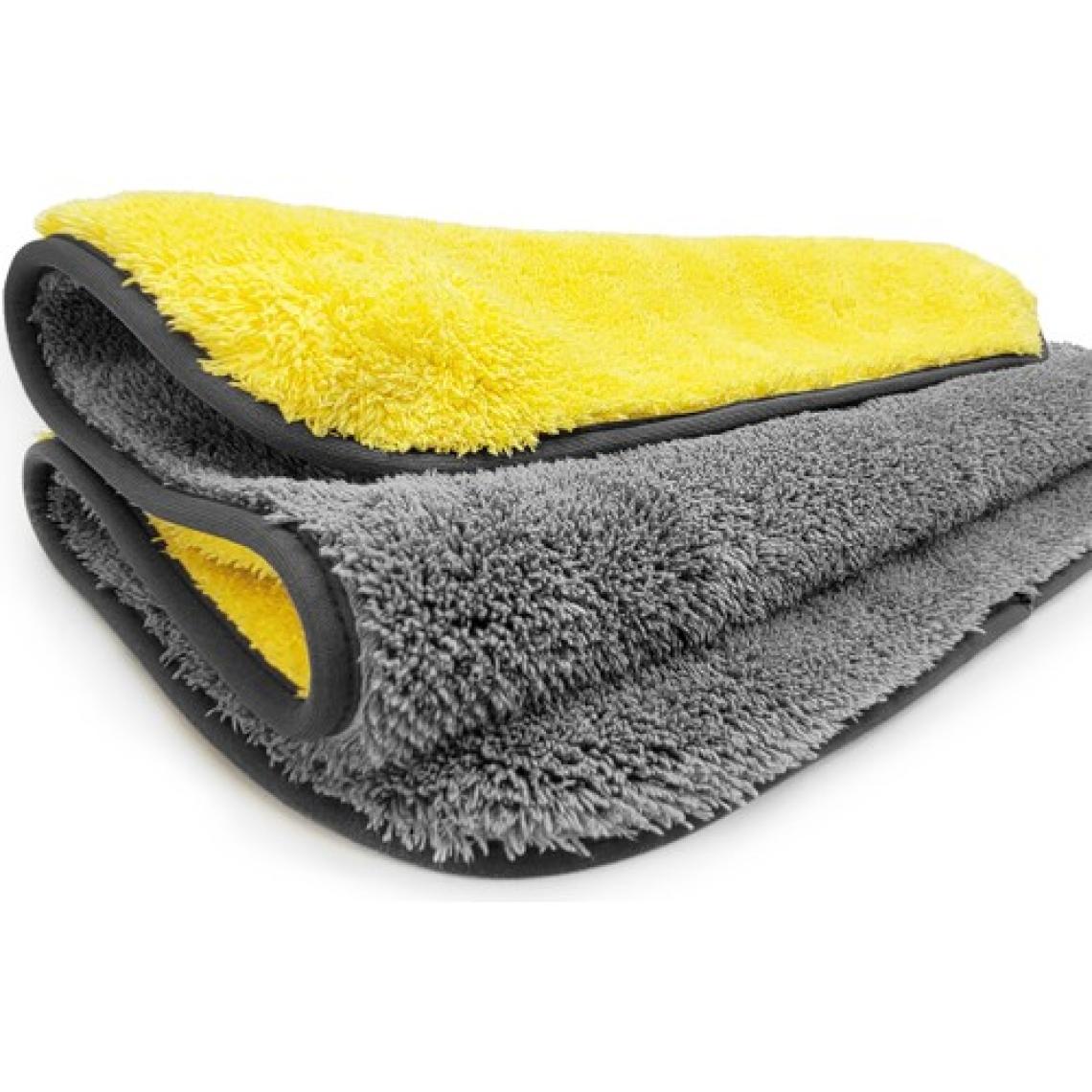 Smartbee Reis Çift Kat Mikrofiber Oto Kurulama Havlusu 50×70 1300GSM – Sarı Gri