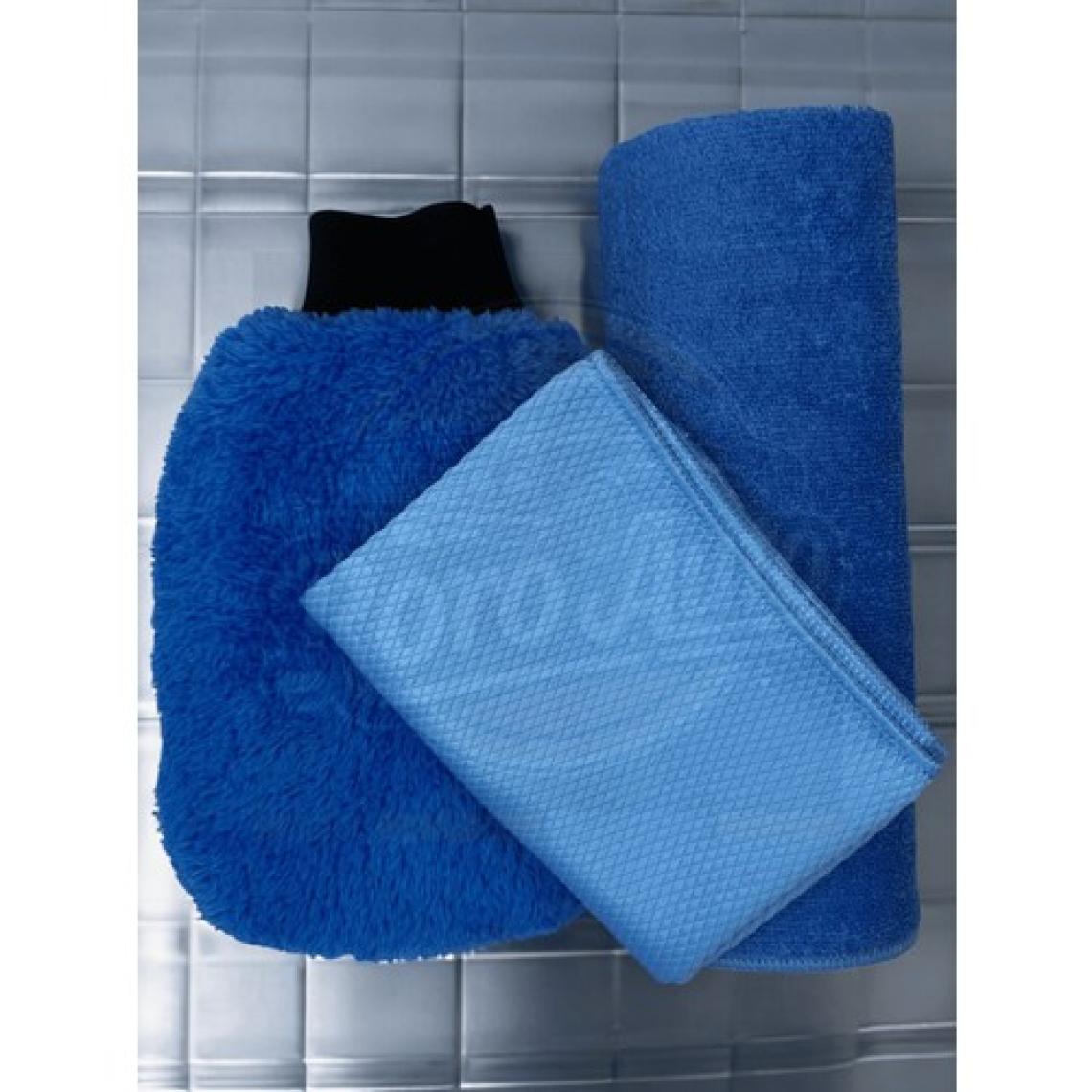 Roro Auto Alpler Mavi Mikrofiber Oto Temizlik Seti Araç Kurulama Havlusu Cam Bezi Yıkama Eldiveni