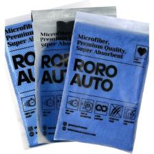 Roro Auto Alpler Mavi Mikrofiber Oto Temizlik Seti Araç Kurulama Havlusu Cam Bezi Yıkama Eldiveni