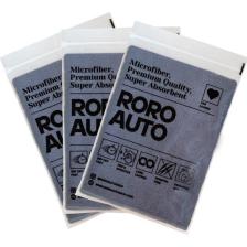 Roro Auto Fuji Mikrofiber Araç Kurulama Bezi 40X40 Gri (3 Adet)