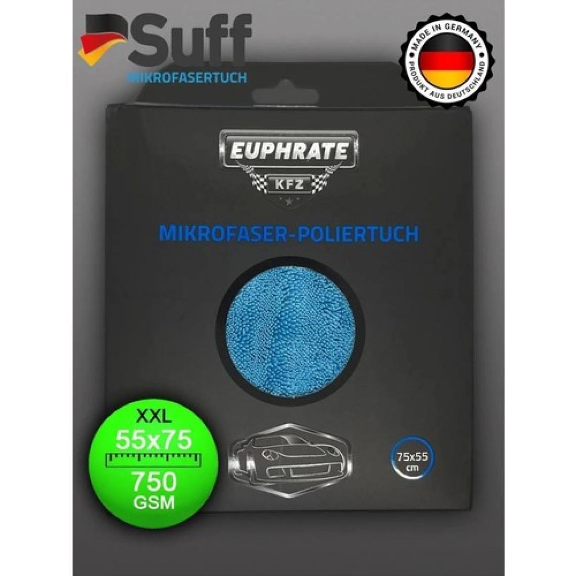 Euphrate Kfz Mikrofiber Temizlik Bezi - Çizmez, Yüksek Emici, Alman Üretimi, 75x55 cm, 750 GSM, Tüm Araç Modelleri İçin Çok Amaçlı ve Kolay Kullanım