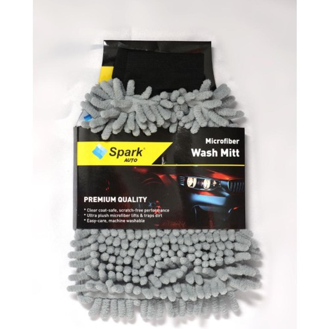Spark 2'li Set Mikrofiber Şönil Oto Yıkama Süngeri ve Şönil Temizlik & Kurulama Eldiveni
