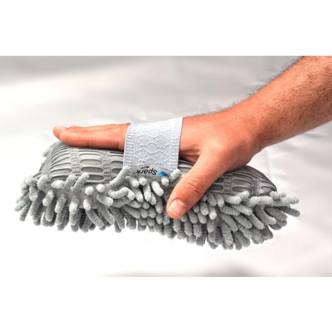 Spark 2'li Set Mikrofiber Şönil Oto Yıkama Süngeri ve Şönil Temizlik & Kurulama Eldiveni