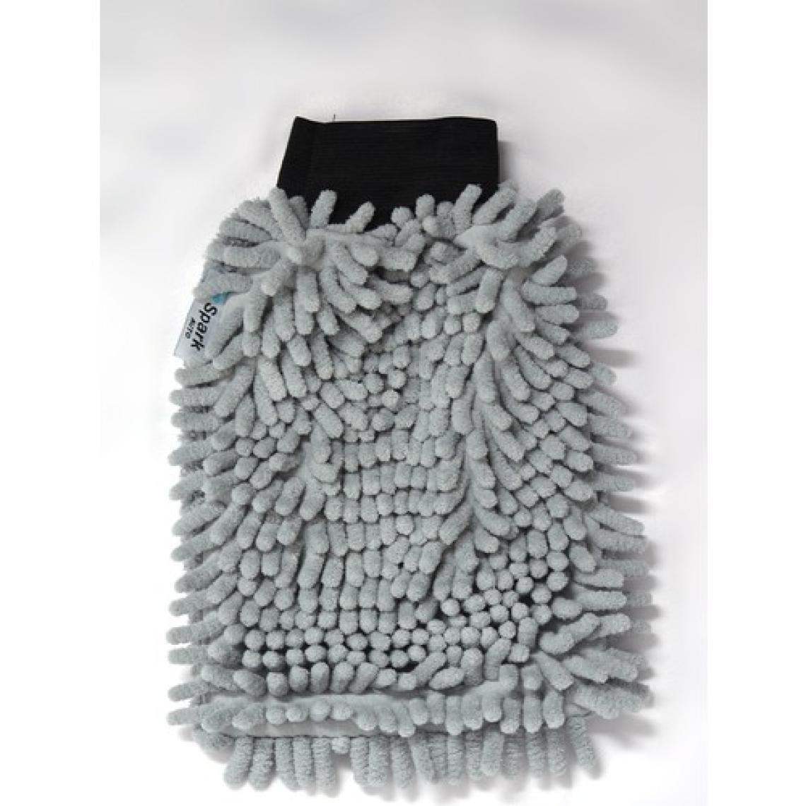 Spark 2'li Set Mikrofiber Şönil Oto Yıkama Süngeri ve Şönil Temizlik & Kurulama Eldiveni