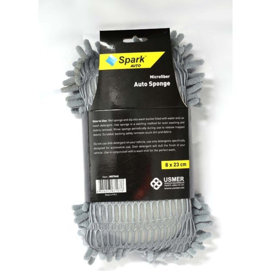 Spark 2'li Set Mikrofiber Şönil Oto Yıkama Süngeri ve Şönil Temizlik & Kurulama Eldiveni