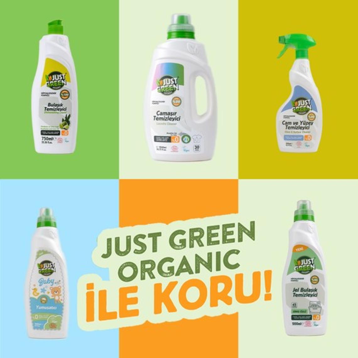 Just Green Organic Bitkisel Çamaşır Deterjanı, %100 Bitkisel, Doğal Ve Güçlü Deterjan, 30 Yıkama, 1500 Ml. Yerli Üretim