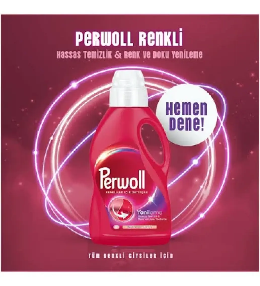 Perwoll Hassas Bakım Sıvı Çamaşır Deterjanı Renkli Yenileme 3960 ml