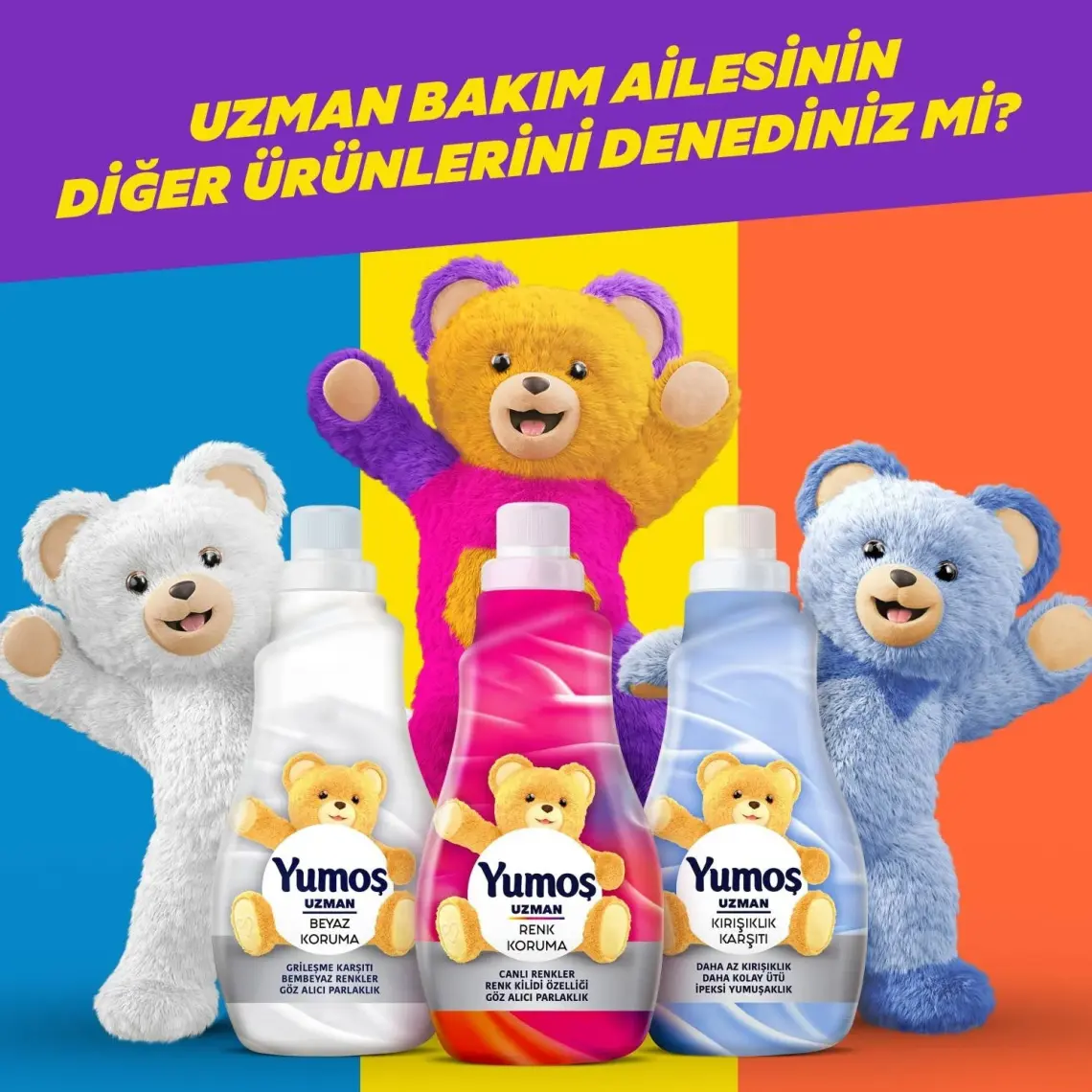 Yumoş Uzman Konsantre Çamaşır Yumuşatıcısı Grileşme Karşıtı 1200 ML