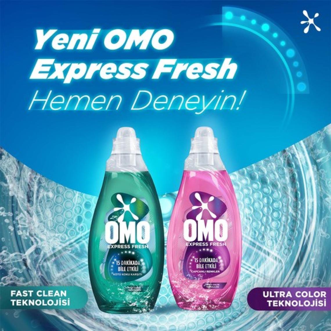Omo Express Fresh Capcanlı Renkler Renkli ve Siyahlar Sıvı Çamaşır Deterjanı 1480 ml