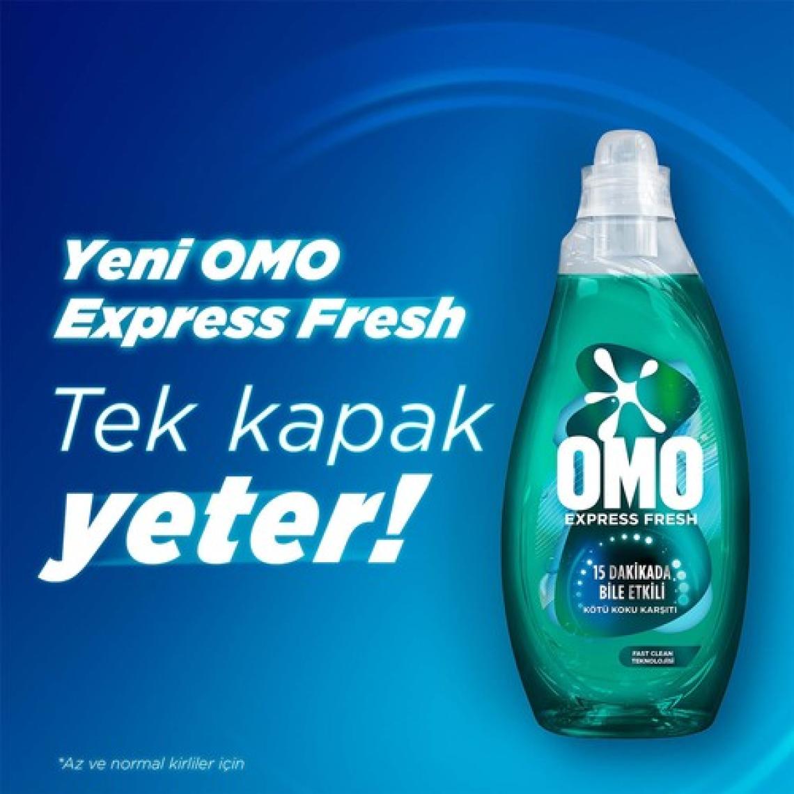 Omo Express Fresh Kötü Koku Karşıtı Beyaz ve Renkliler Sıvı Çamaşır Deterjanı 1480 ml