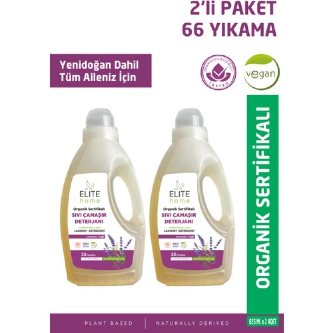 The Elite Home Sıvı Çamaşır Deterjanı 825 ml (Lavanta) x2