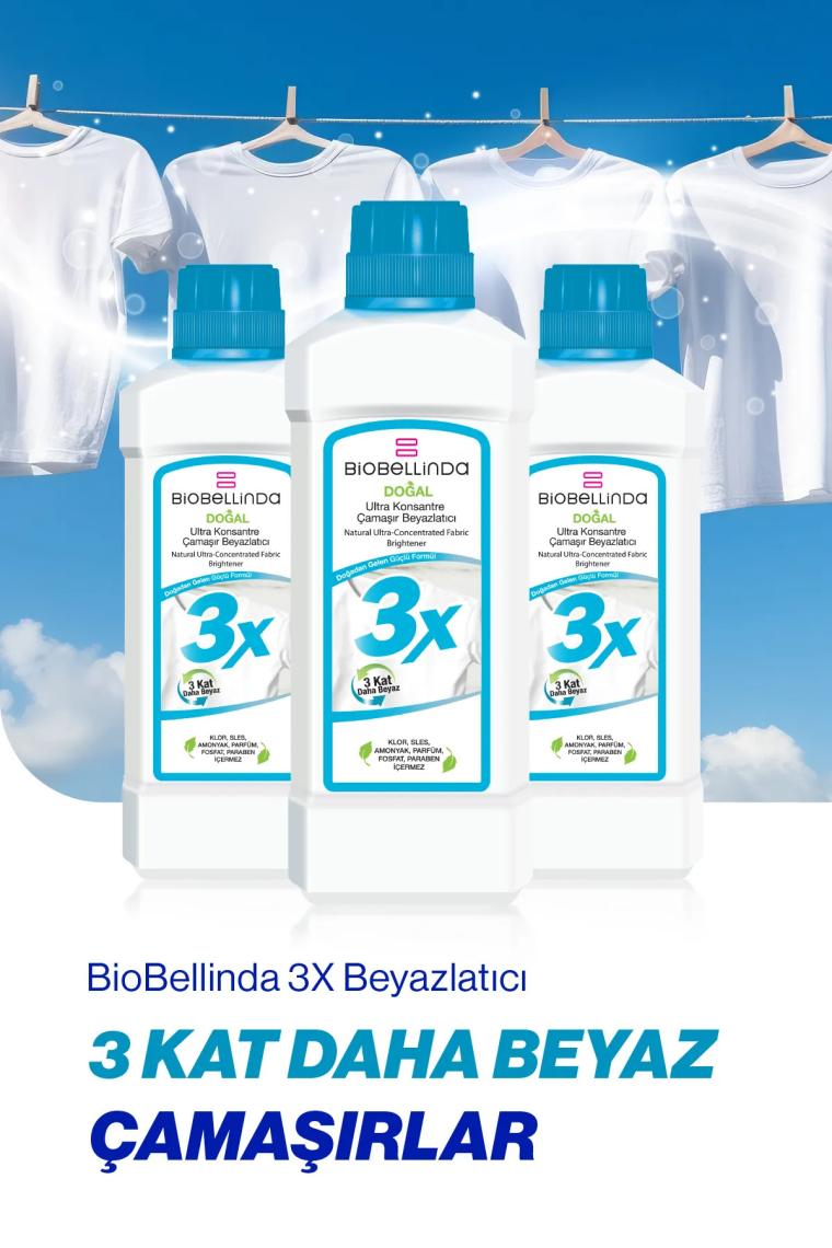 BioBellinda  Ultra Konsantre Çamaşır Beyazlatıcı 750 gr 3 Adet
