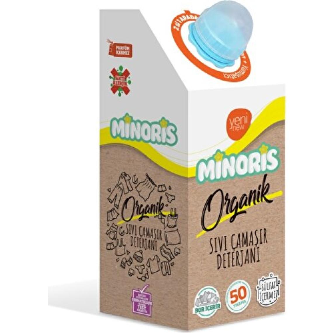 Minoris Ebeveyn Organik Antialerjik Sıvı Çamaşır Deterjanı Parfümsüz Sülfatsız 50 Yıkama