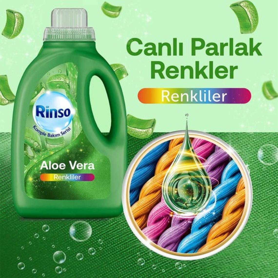 Rinso Sıvı Çamaşır Deterjanı Komple Bakım Serisi Aloe Vera Renkliler Için 1.5 L