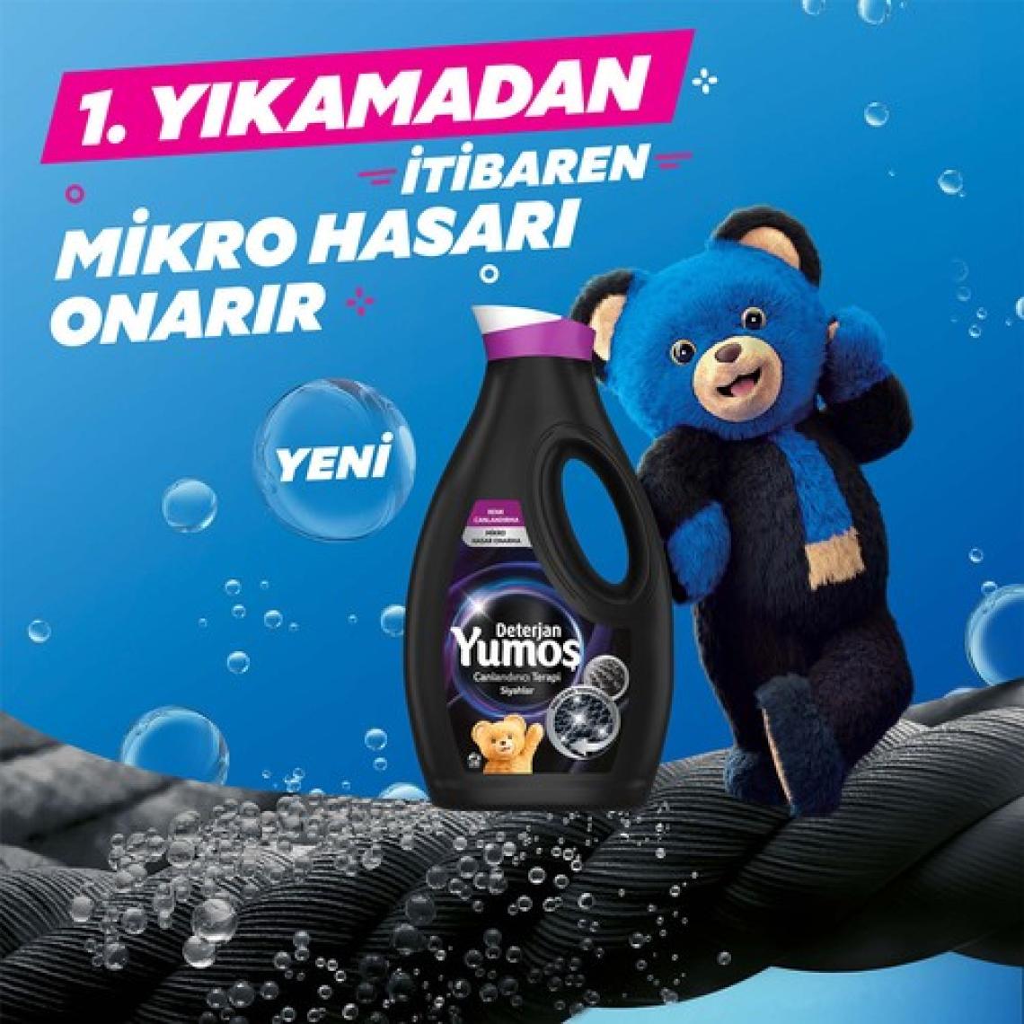 Yumoş Sıvı Çamaşır Deterjanı Canlandırıcı Terapi Siyahlar İçin 1690 ml