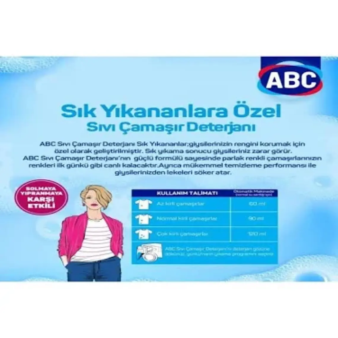 Abc Sıvı Çamaşır Deterjanı Sık Yıkananlar 3 L
