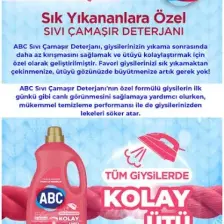 Abc Sıvı Çamaşır Deterjanı Sık Yıkananlar 3 L