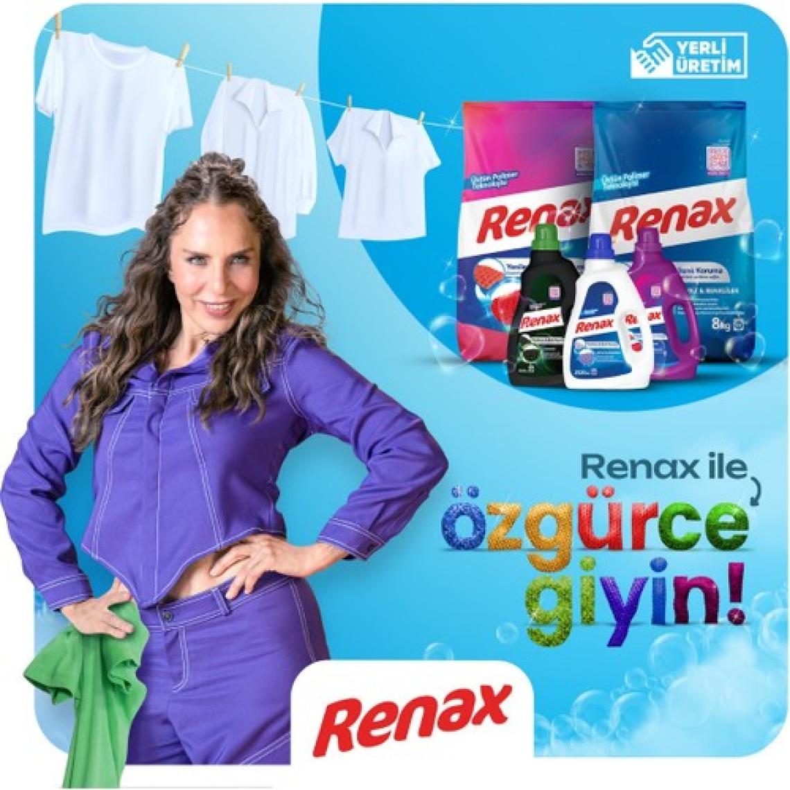Renax Sıvı Çamaşır Deterjanı Beyaz ve Renkliler 2520 ml x 2 Adet