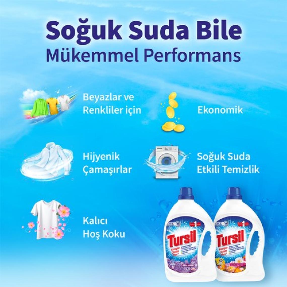Tursil Matik Power Jel Sıvı Çamaşır Deterjanı Leylak Bahçesi 33 Yıkama
