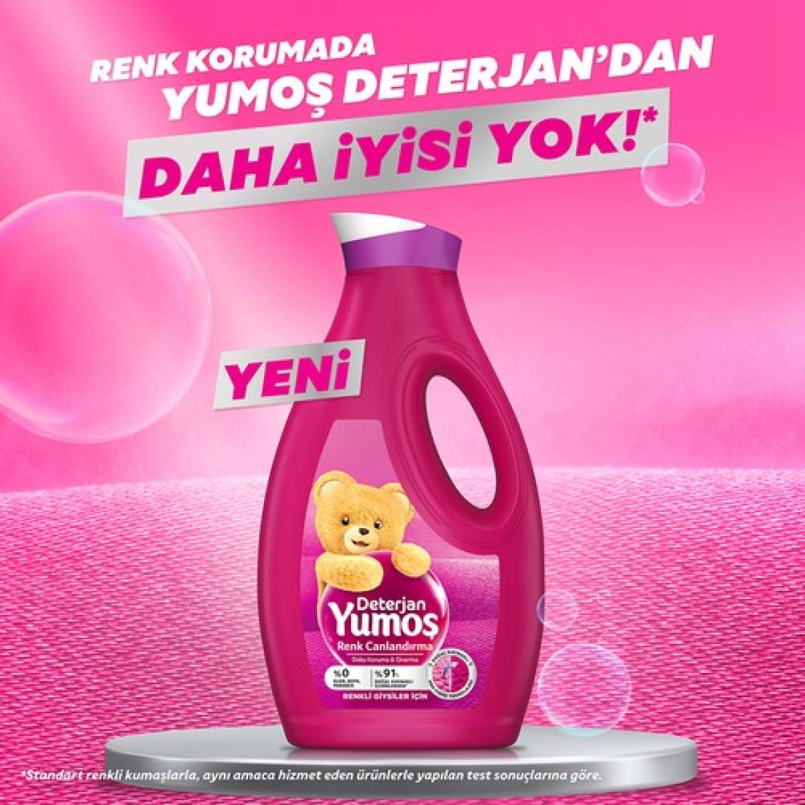 Yumoş Sıvı Bakım Çamaşır Deterjanı Renkli Giysiler 1690 ml