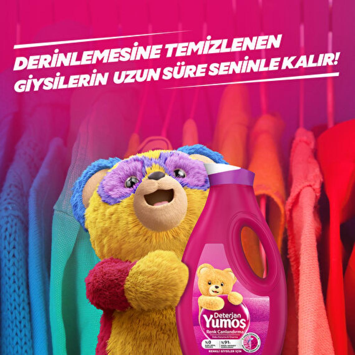 Yumoş Sıvı Bakım Çamaşır Deterjanı Renkli Giysiler 1690 ml